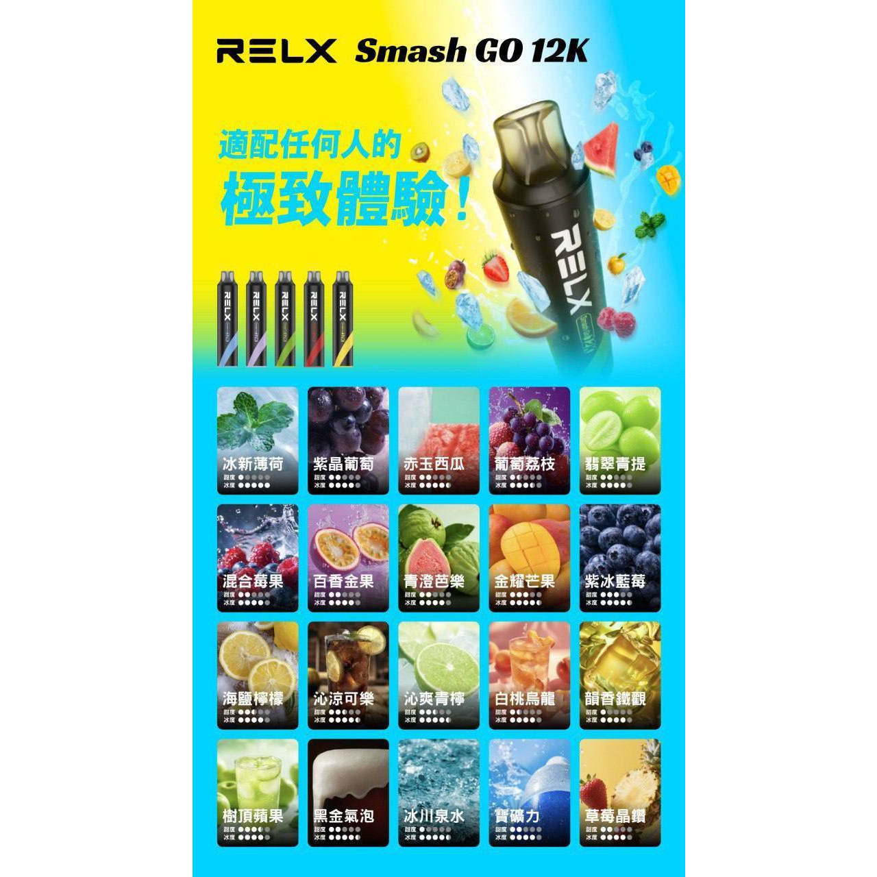 <p><strong>RELX 12000口 全球熱銷破百萬</strong><br />
<strong>拋棄式/一次性</strong></p>